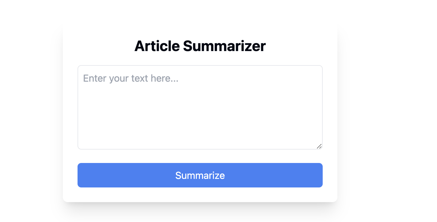 Summarization MicroSaaS Architecture